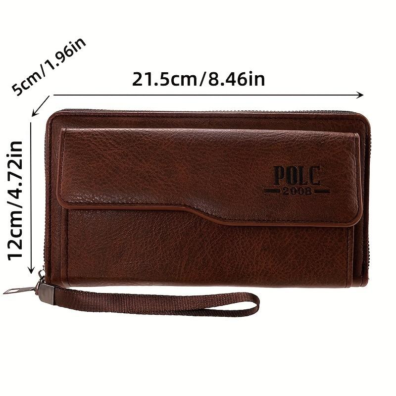 Мужской кошелек в деловом стиле — для хранения нескольких карт и телефона — фото 10