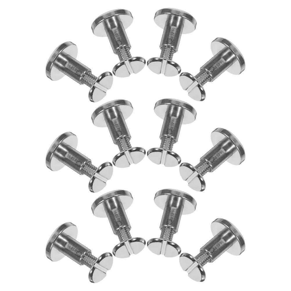 12Pcs Handcrafted Binding Screws for Handbag Journals Rivets DIY Bookbinding Repair Metal Studs Fasteners