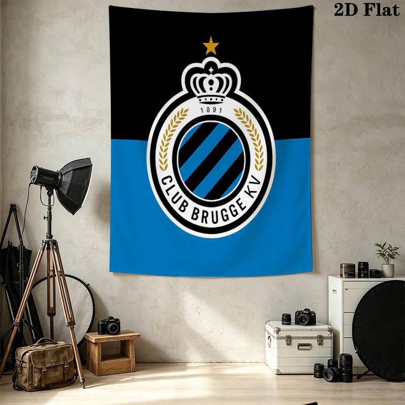 Club Brugge Kv Wall Tapestry Aesthetic Wall Hanging Printed Fabric Blanket Decorative Tapestries For Bedroom Living Room Home Decor