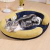 Pet House Bed Four Seasons Cat Dog Bed Warm Removable Cover Washable Pet Shelter Oval Opening Pet Nest Indoor Outdoor Pet Mat