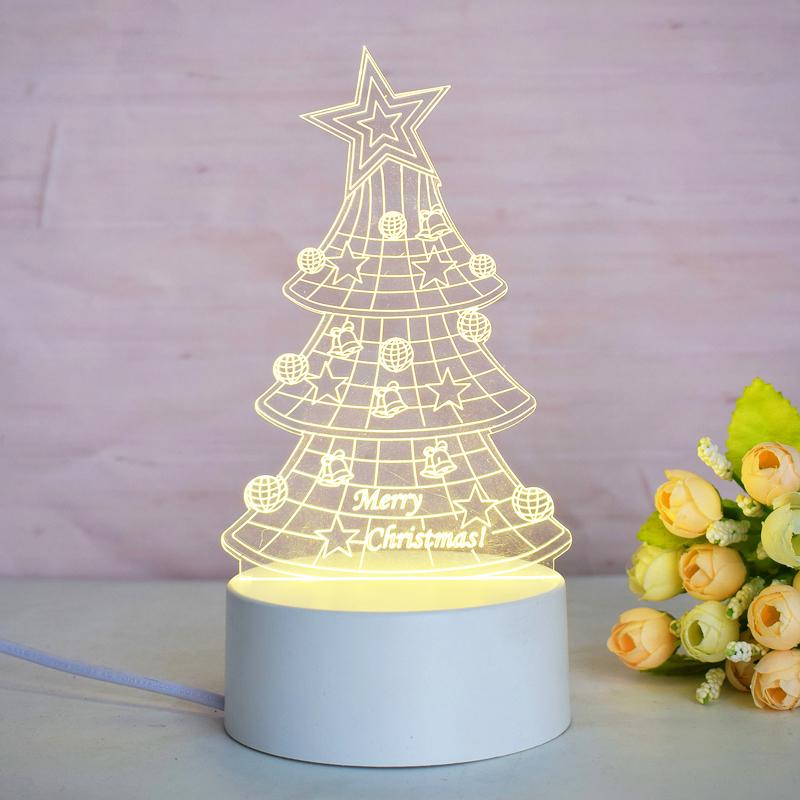 Customize Acrylic 3D Illusion LED Warm White Night Light for Living Room Kids Bedroom Decorative Lamp with USB Power