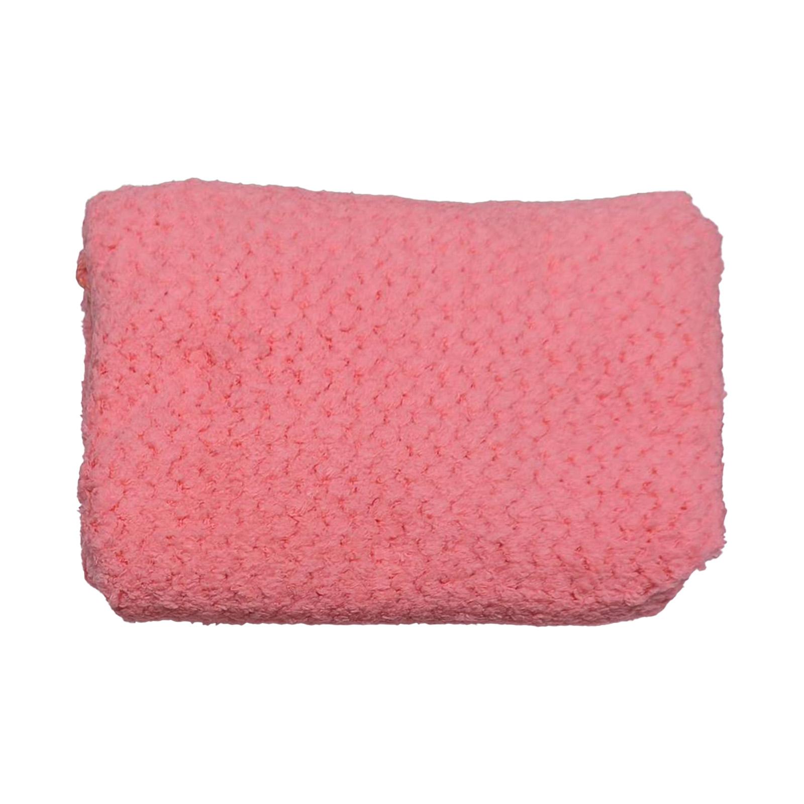 

Super Absorbent Hair Towel Ultra Soft Hair Towel Wrap with Elastic Loop for Curly Hair Long & Short Hair светло-розовый