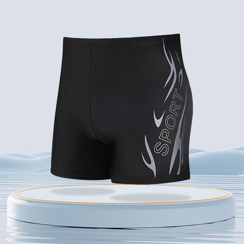 2024 Men's Quick-Dry Anti-Embarrassment Swimsuit: Fashionable, Breathable, Professional Flat-Angle Trunks