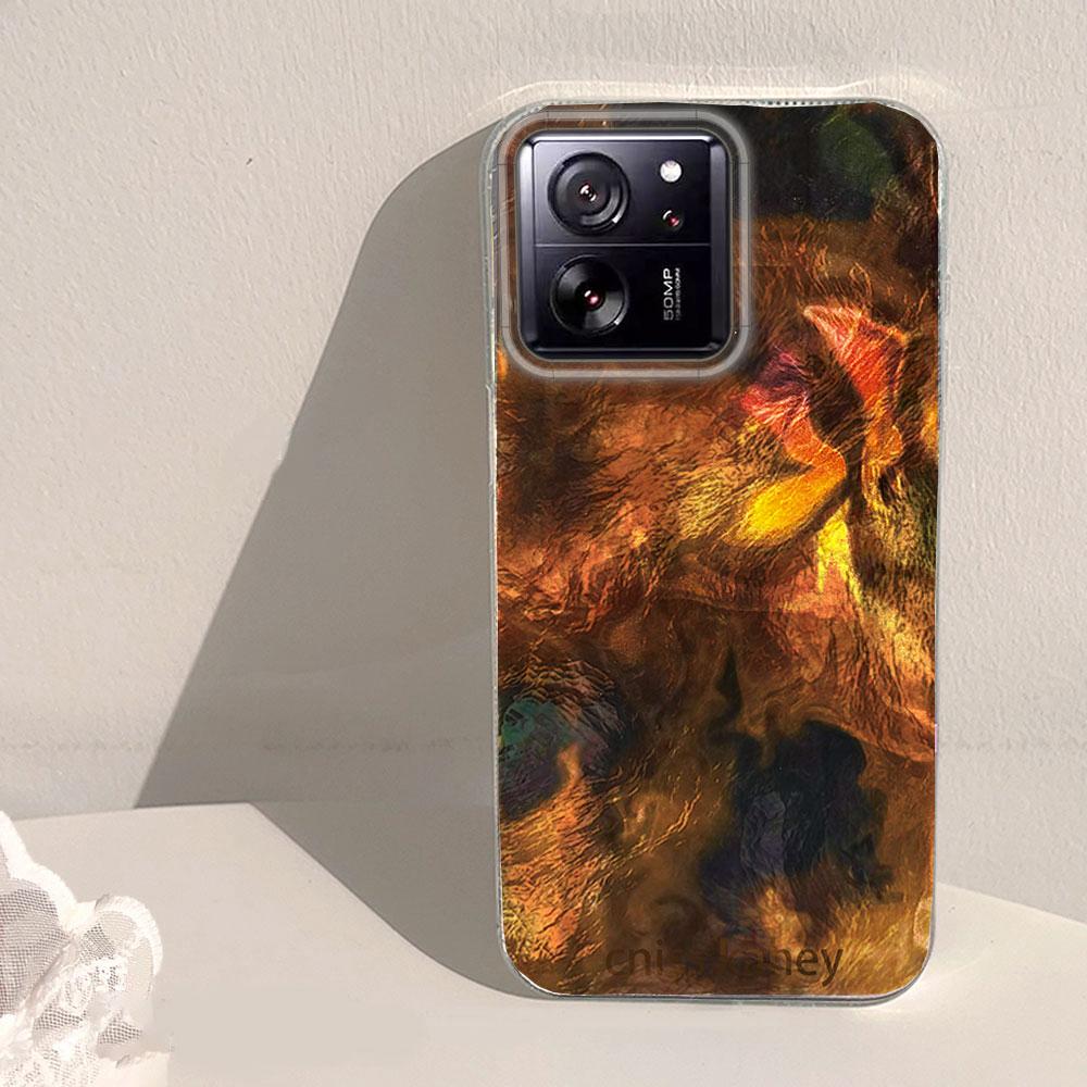 Black Brown Tortoiseshell Amber Print Phone Case for Xiaomi 13T 14T 11 Lite NE Poco X5 M6 Pro X6 X7 X3 Pro NFC C65 C61 M5S Cover