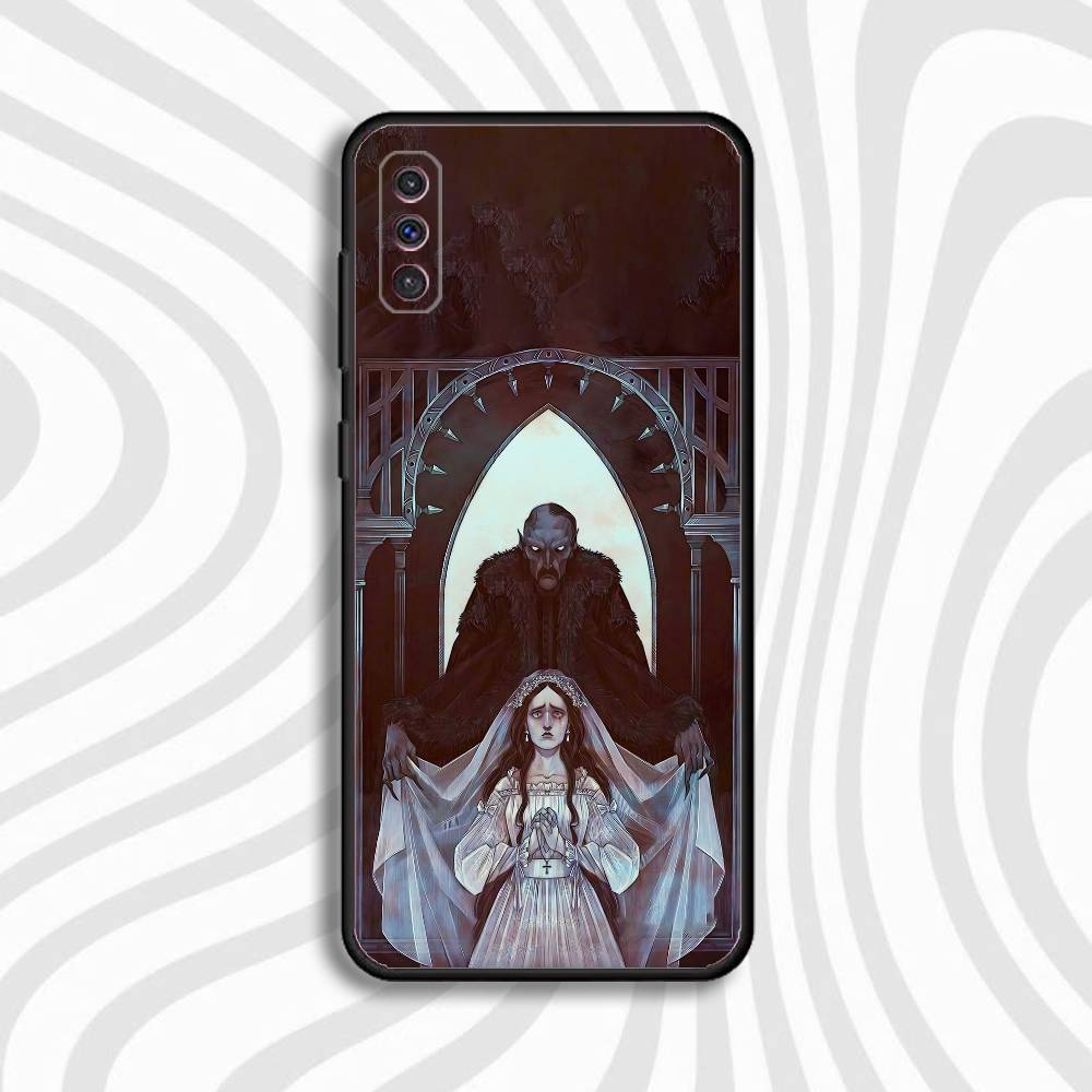 N-Nosferatu Vampire Goth Phone Case For Samsung S10,S21,FE,S21,Note 20,S26,S25,S24,S23,Ultra,S9,22,Plus Soft Silicone Black Case