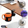 2Pcs Desk Cup Holder Clamp Adjustable 360 Degree Rotating Cup Holder Anti Spill Table Edge Clamp for Coffee Mugs Water Bottles