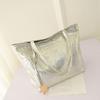 PU Leather Shoulder Bag Metallic Alligator Pattern Handbag for Easy Organization