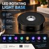 LED Rotating Light Base with 8 Lighting Modes, USB/Battery Powered