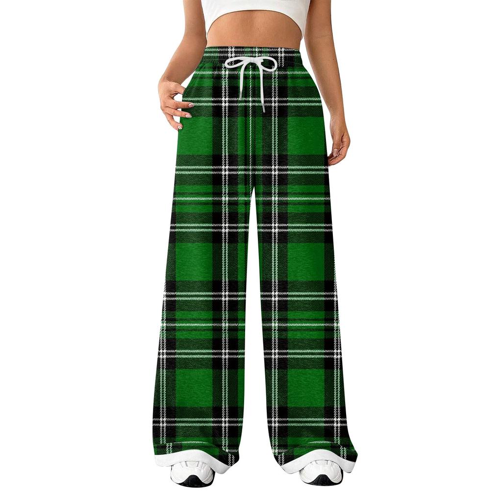 Women's Fashion Loose Drawstring Closed Waist Print  Casual Sports Pants Casual Pants