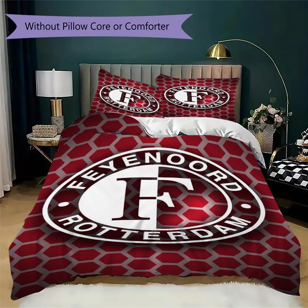 Feyenoord Pattern Bedding Uilt Set Uilt Cover Pillowcase Home Decoration Birthday Gift (1 * Duvet Cover + 2 * Pillowcase Without Core)53