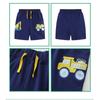 Boys' Suit With Car Print Children'S Short-Sleeve Suit Knitted Cotton Shorts Set For Kids