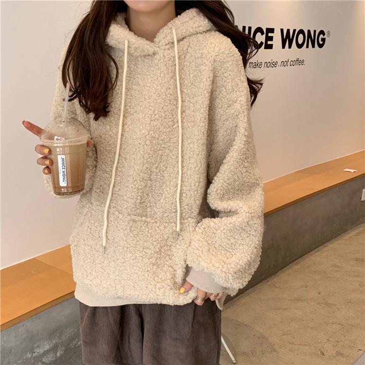 Kawaii Nette Bär Ohren Hoodie Frauen Herbst Winter Casual Fleece Lose Langarm Pullover Freunde Koreanische Mode Hoodies