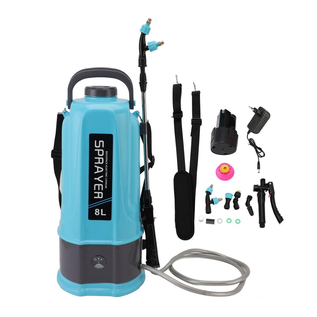 Battery Powered Backpack Sprayer Adjustable Pressure Agricultural Electric Sprayer with 5 Nozzles