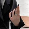 925 Sterling Silver Geometric Ring: Women's Retro European American Hip Hop Style