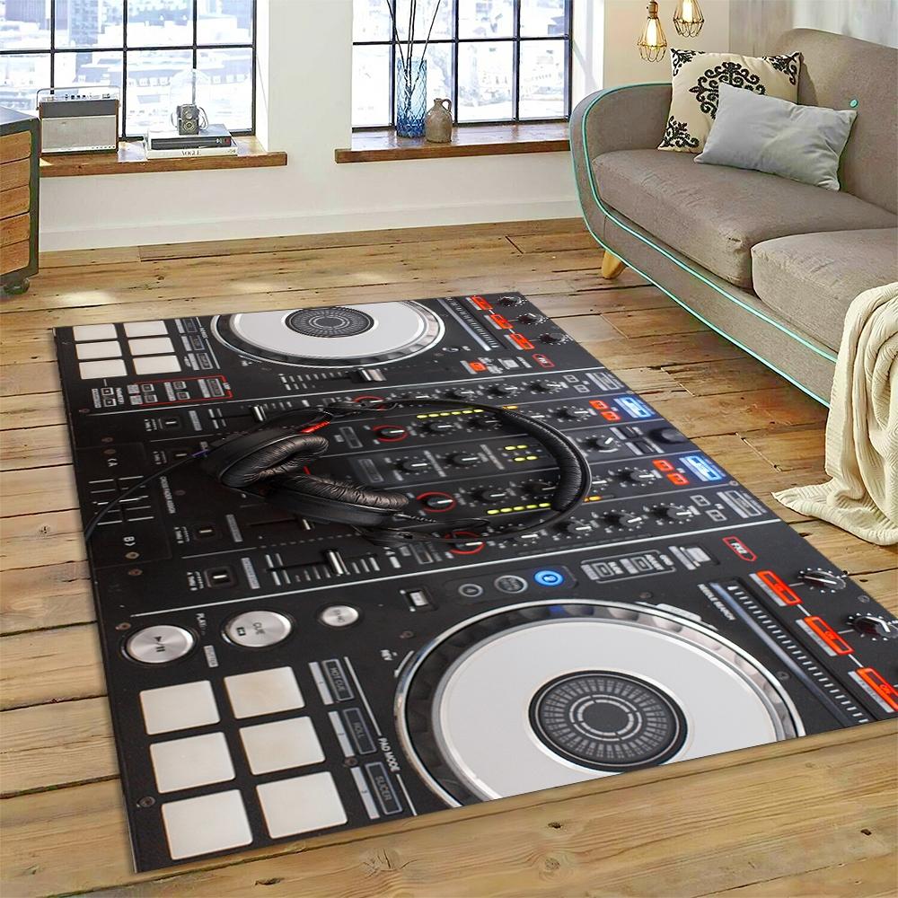 Vinyl Record Music DJ Screen tape Rug Carpet for Living Room Bedroom Home Decor,Floor Mat Non-slip Decoration for Sofa Doormat