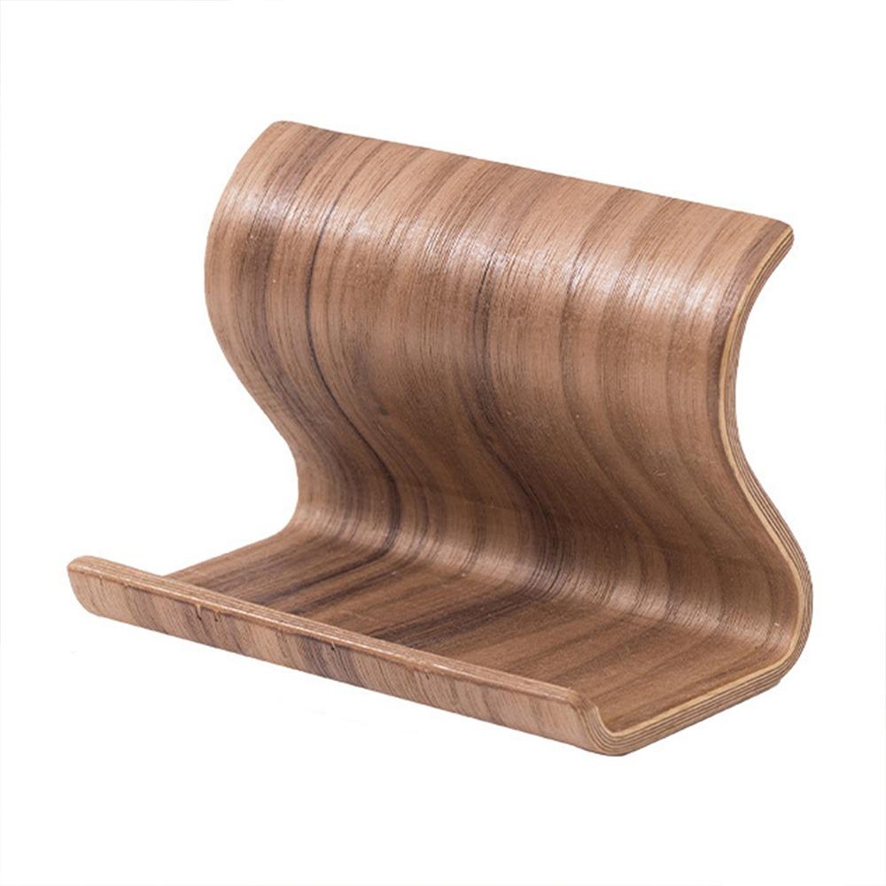 Wood Tablet Stand Yellow Coffee Phone Stand Simple Display Rack  Desktop Ornament