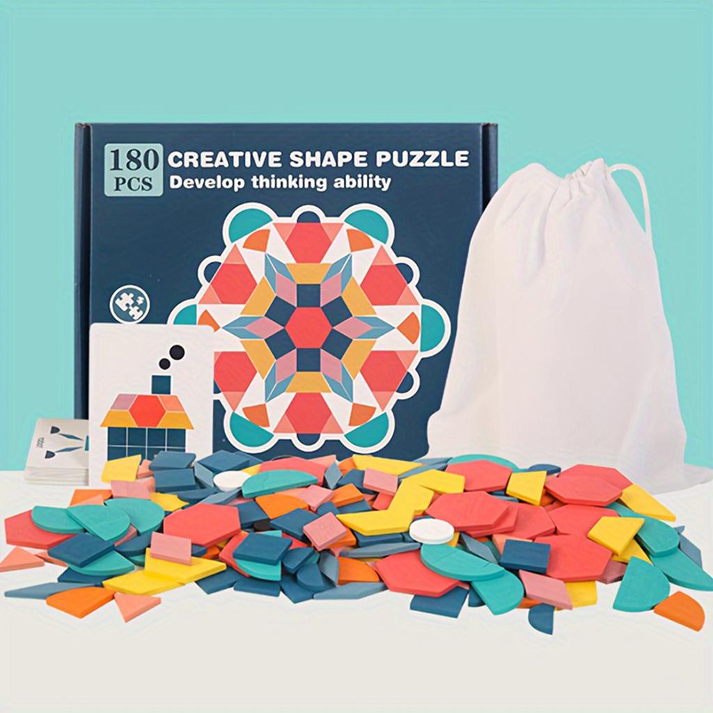 Wooden Tangram Puzzle Toys, Geometric Shape Toys, Parent Child Interactive Educational Toys, Holiday Gifts And Birthday Gifts.
