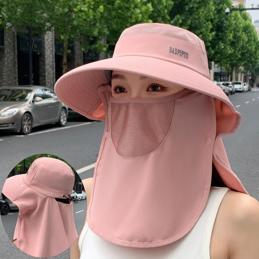 

Sun Protection Women Sun Hat Face Mask Tea Picking Hat Elegant Sunscreen Bucket Hat Ladies/Girls хакі