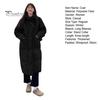 Solid Color Cotton Jacket Winter Down Coat Thickened Padded Stand Collar Neck Protection Knee Length Pockets Women Cold Weather Zipper Closure