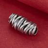 Sterling Silver S925 Retro Barrel & Spacer Beads for DIY Bracelets