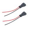 2Pcs Socket Wires Male Adapter Bulb Copper Wiring Harness 12V for LED Headlight Fog Lamps
