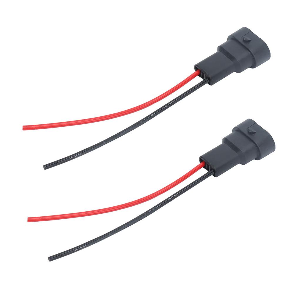 2Pcs Socket Wires Male Adapter Bulb Copper Wiring Harness 12V for LED Headlight Fog Lamps