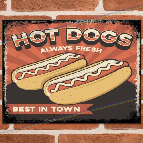 

HOT DOGS Metal Signs Mancave Gift Shed Garage Kitchen Garden BBQ Bar Tin Sign UKAluminum 20x30cm（7.8x11.8inch）