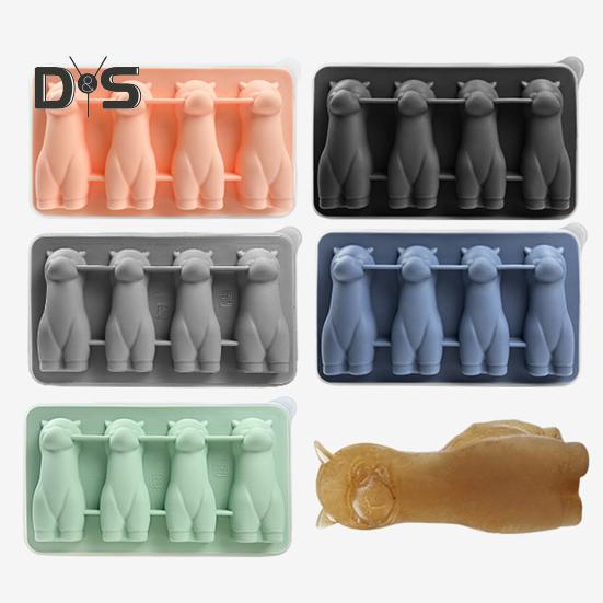Alpaca Ice Mold Silicone BPA-Free Easy Release Ice Pop Mold Reusable Soap Candle Mold DIY Ice Cream Maker for Home Kitchen Outdoor Travel Dining