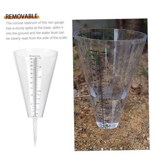 HYTROVE 1pc Rain Glass Measuring Cup Rain Gauge Meter, Meteorological Shape, Garden, Simple, Transparent Meter, Key, Rain Gauge, Measuring Cup, Upgrad