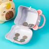 Capybara Cartoon Tin Money Box - Drop-proof Savings Bank for Kids and Students