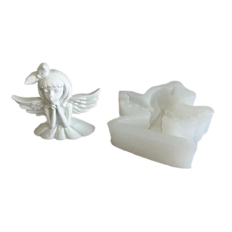 

Angel Girl Scented Candle Mold Table Ornament Mold Plasters Making Tool Nonstick