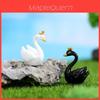 Adorable Resin Miniature Swan Figurines Colorful Cartoon Animal Decor Set