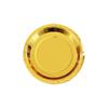 Gold Happy Birthday Party Tableware Set: Solid Color Disposable Plates, Cups, and Napkins with Hot Stamping Design.