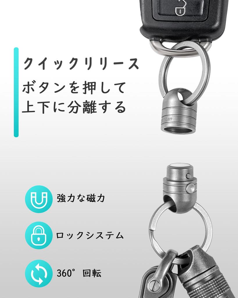 TISUR Magnetyczny Brelok z Podwójnym Zamkiem 20kg Waga Oddzielne Szybkie Przyciski Obrotowe Samochodu, Funkcja, Pojemność, Typ, Zwalnianie, Brelok,
