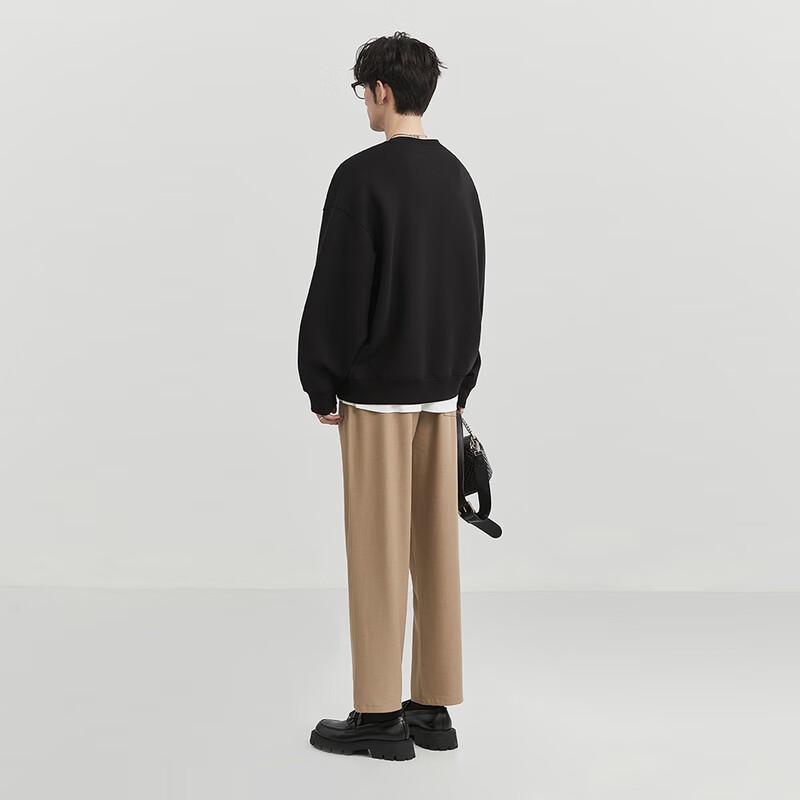BAIJUEZHUOER Men's Embroidered Crewneck Sweatshirt