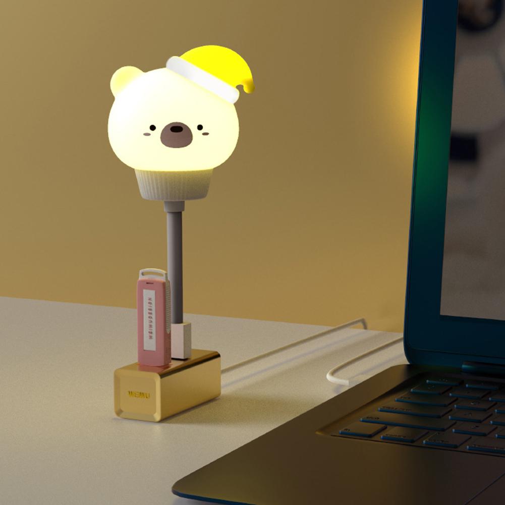 LED Chlidren USB Night Light Cute Cartoon Night Lamp Bear Rabbit Cat Duck for Baby Kid Bedroom Decor Bedside Lamp Christmas Gift