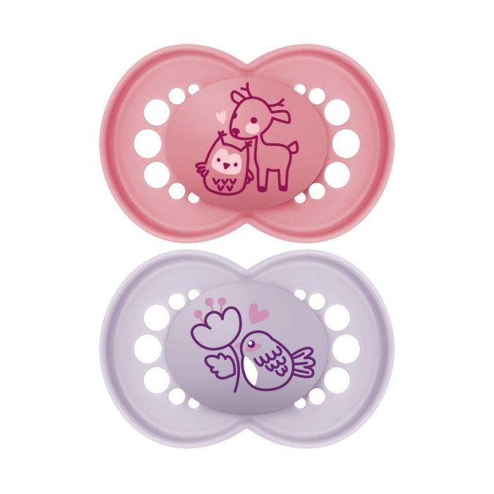 MAM Lollipops Original Nature Pacifier - 18+ Months - Silicone X2 (Model : Doe and Bird)