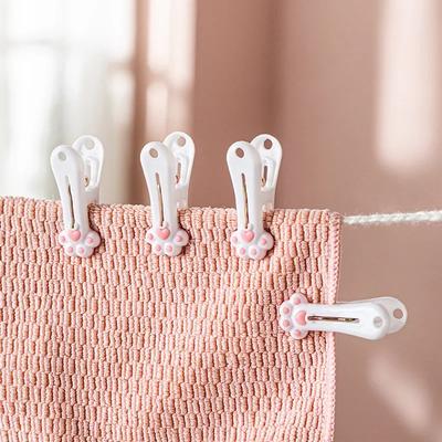 12 Stück Kreative Katzenpfoten-Wäscheklammern Winddichte Wäscheklammern Niedliche Unterwäsche-Socken-Clips Multifunktionale Wäscheaufhängeclips