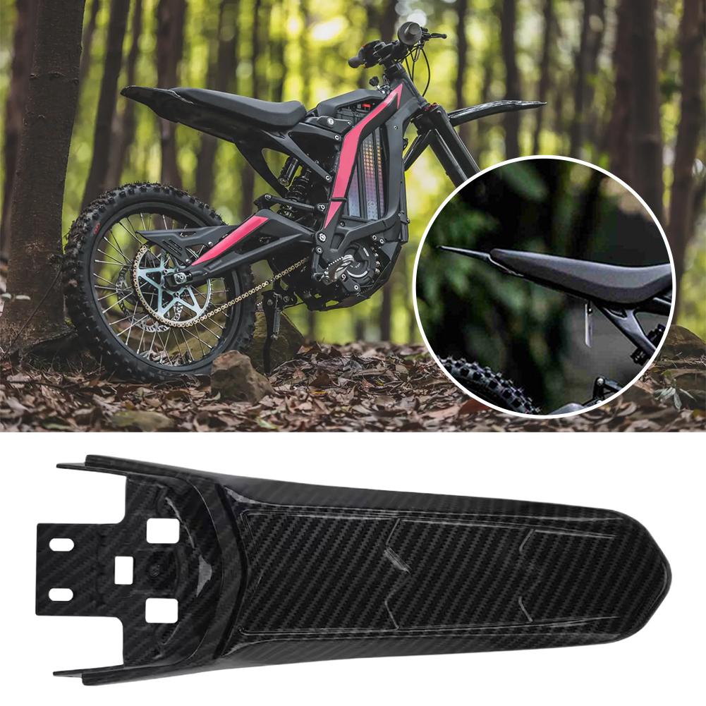 Motorcycles Carbon Fiber Pattern Rear Mudguard Lengthening Longer Tail Guard Universal For Surron Light Bee X S Dirt Bike J0W3
