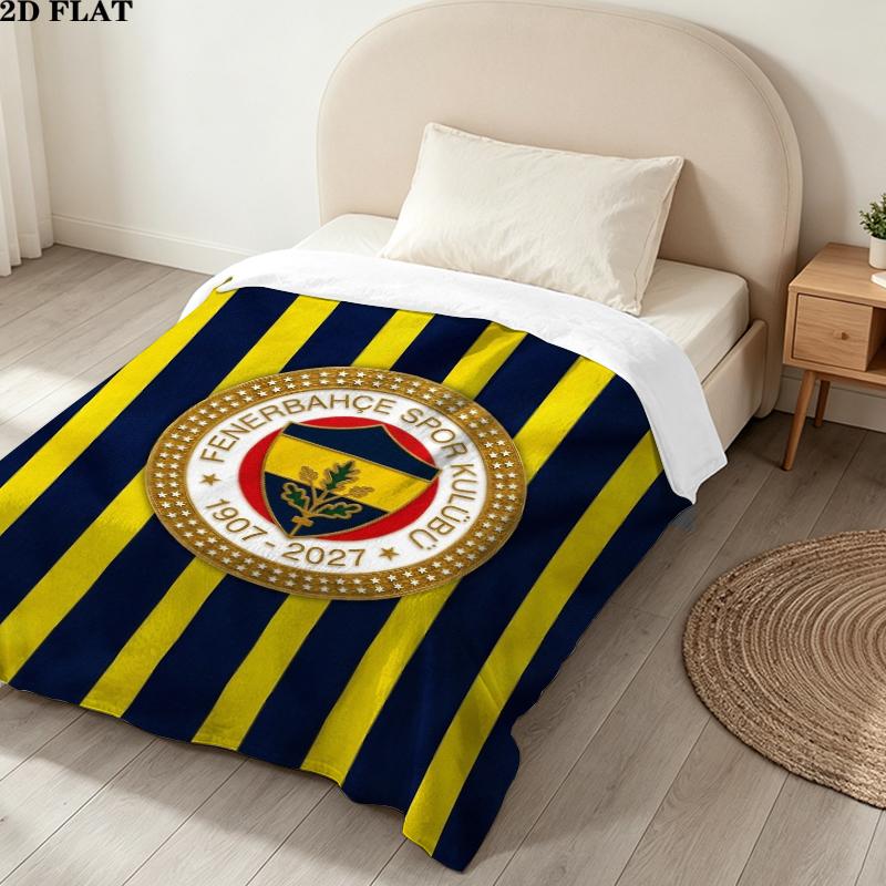 Fenerbahe Sk Print Flannel Blanket, High Quality Comfortable for All Seasons, Home Decor, Warmth and Comfort, Perfect for Christmas Gifts