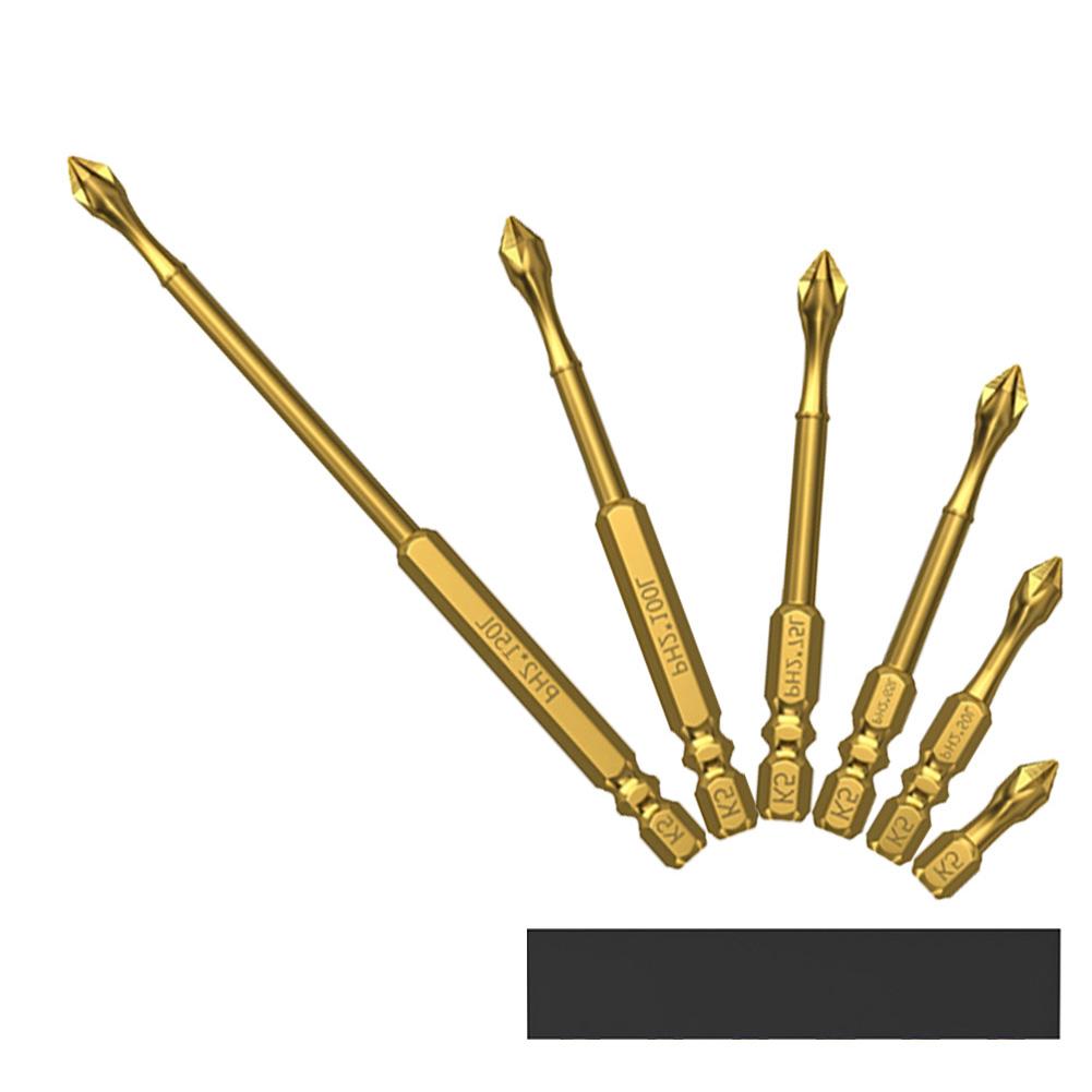 6PCS Screwdriver Bit Set Cross Screwdriver Drill Bit Industrial-grade Design