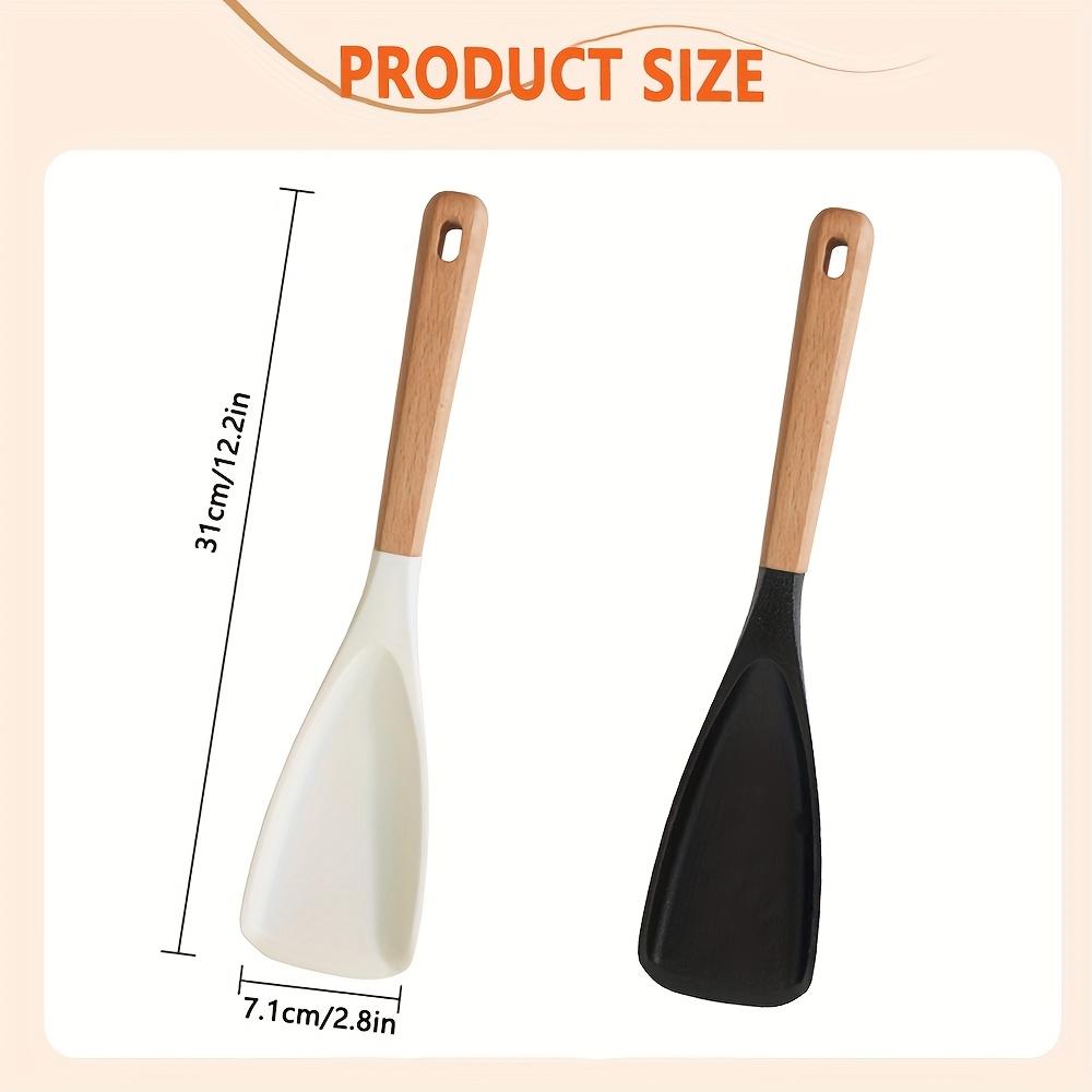 1pc Multifunction Spoon with wooden handle-Durable-Great for Both Cooking and Serving, Safe for Nonstick Cooking Surfaces