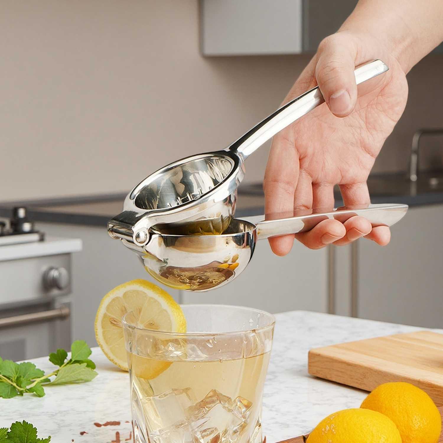 304 Stainless Steel Lemon Juicer - Manual Kitchen Tool серебряный