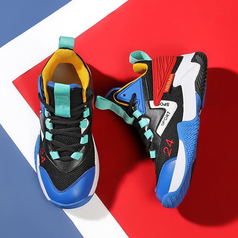 Chlapecká obuv Profesionální basketbalová tréninková obuv Basketbalové tréninkové kurzy Jarní síťovina Prodyšná Střední a velké děti