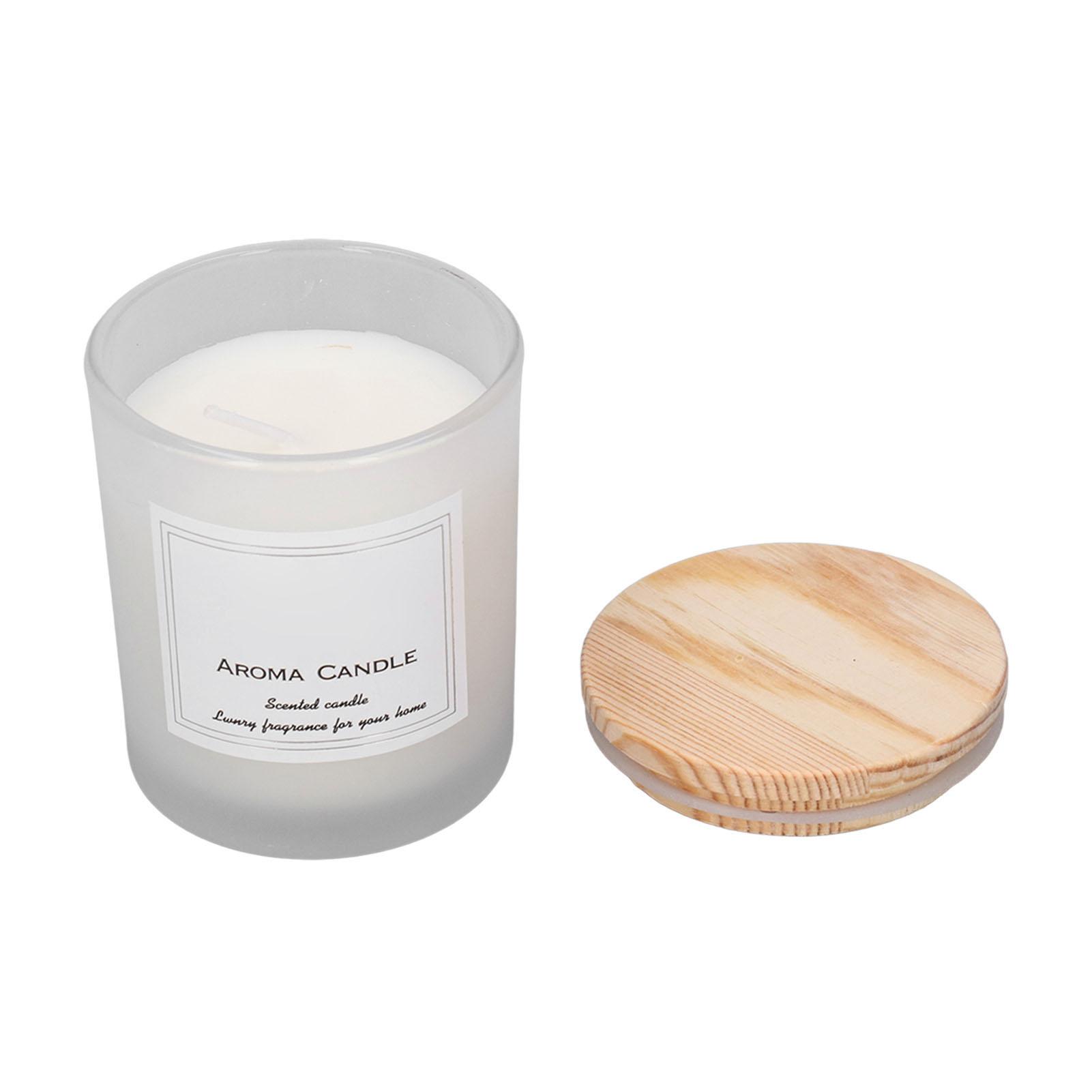 

Soy Candles Natural Soy Wax Understated Luxury Scented Candle with Frosted Wooden Cover for