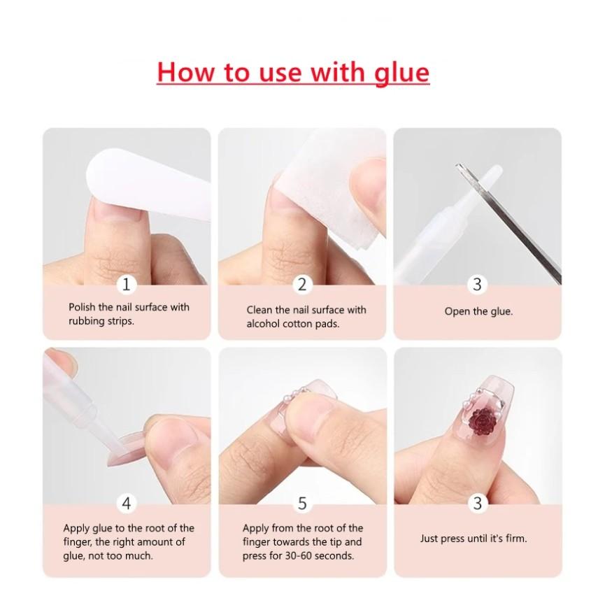 Customized Press-on Nails Hand-Painted Spring Blossoms Exclusively Unique Handmade Almond False Nails Western Style Designs with Brightening Effect