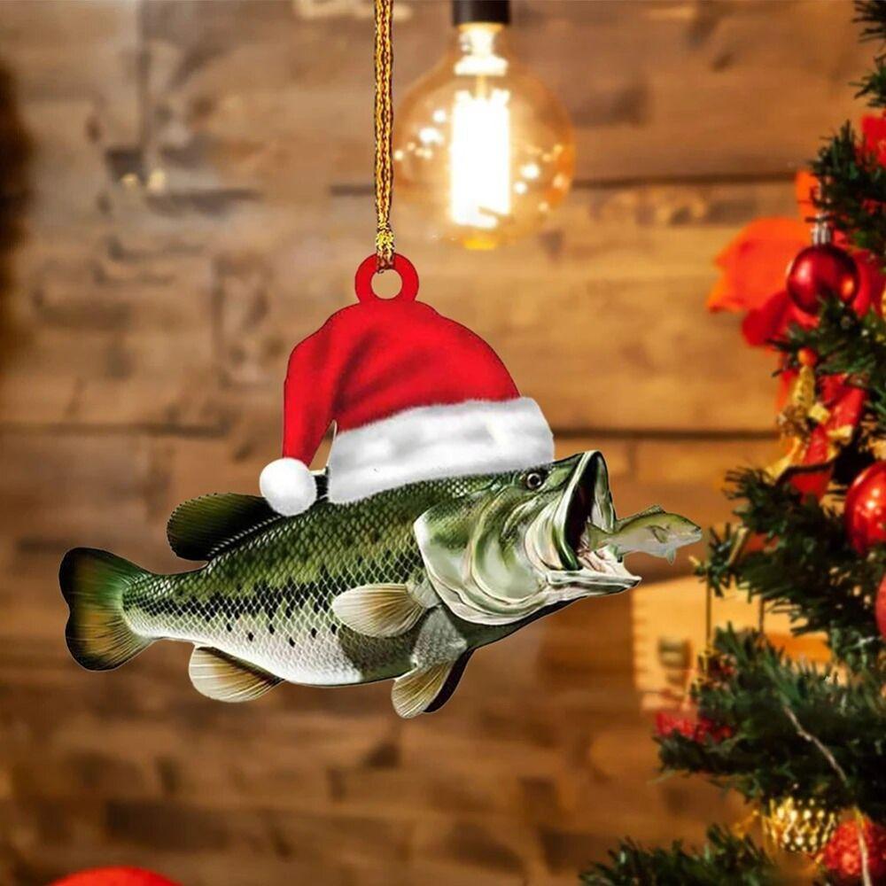 

Подвесной рождественский кулон в виде рыбы Акриловая подвесная рыбка Украшение для вечеринки Акриловые рыбки Украшения 1