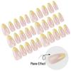 Handmade Gradient Nude & Light Yellow French Tip Fake Nails - Sweet Girl Style
