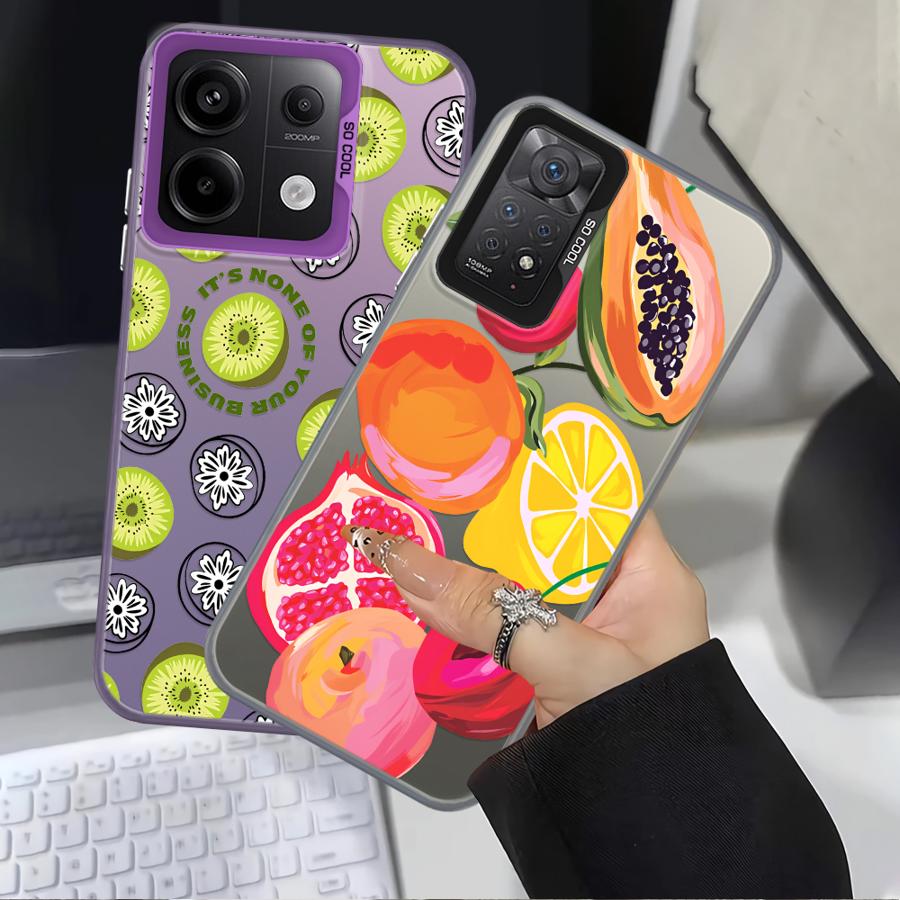 Case for Xiaomi Redmi Note 14 11s 11 12 Pro Note 13 Pro Plus 12s Back Phone Cover Delicious Fruits