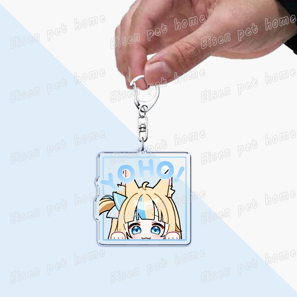 Cute Manga Sameko Saba Keychain Llavero Accessories Bag Cute Anime Kawaii Farming Charm Women's Keyrings Fans Gift